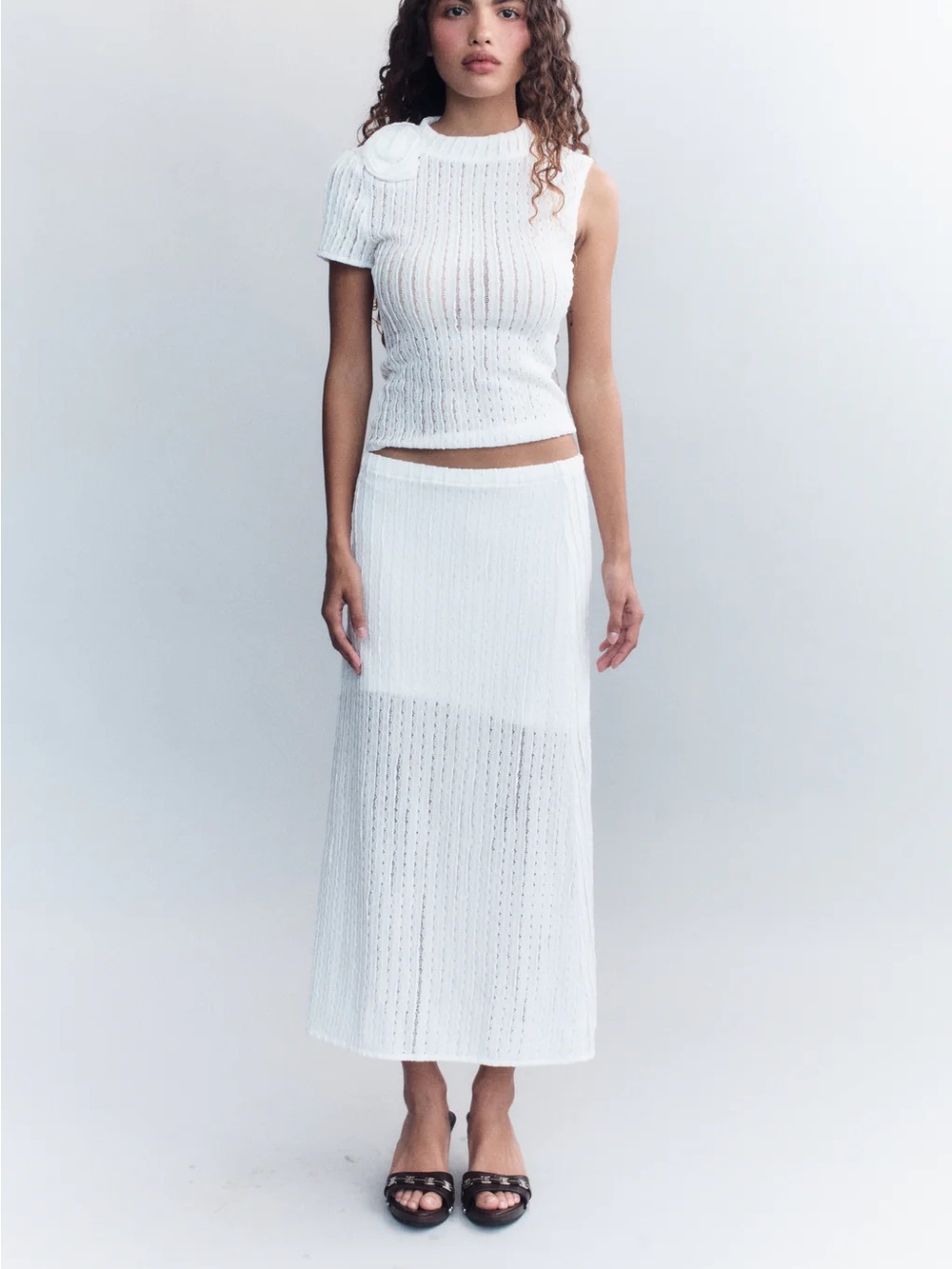 NWT With Jean LouLou Set - One Sleeve Tee and Midi Skirt